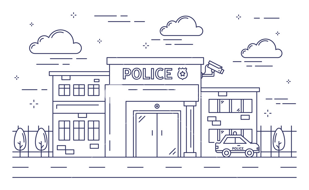Police Station Drawing At PaintingValley Explore Collection Of Police Station Drawing At PaintingValley Explore Collection Of