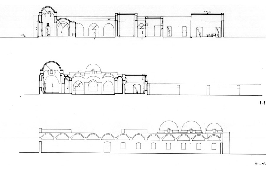 900x580 police station working drawing sections and elevations archnet - Police Station Drawing