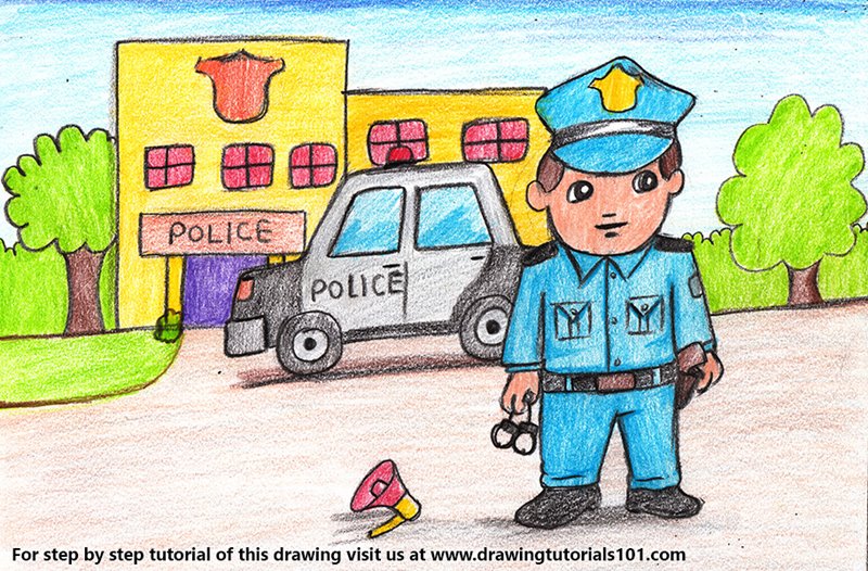 Police Station Drawing at Explore collection of