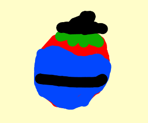 300x250 a tomato in a police uniform drawing - Police Uniform Drawing