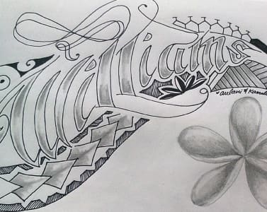 377x300 Hand Draw A Polynesian Tattoo Inspired Print - Polynesian Drawings