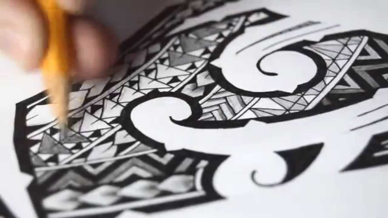 1280x720 Polynesian Tribal Tattoo Speed Drawing - Polynesian Drawings