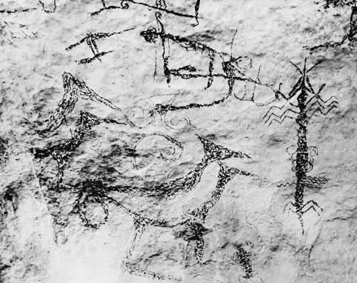 500x396 rock drawings polynesian dogs te ara encyclopedia - Polynesian Drawings