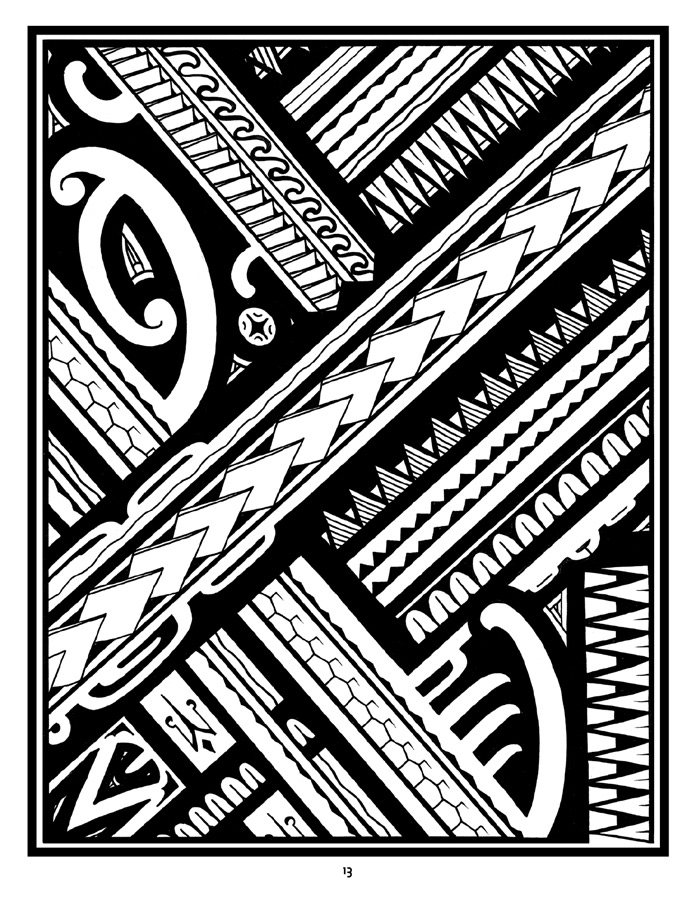 695x900 Tattoo A Coloring Book Of Polynesian Art - Polynesian Drawings