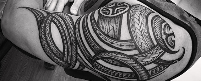 640x260 Polynesian Forearm Tattoo Designs For Men - Polynesian Tattoo Drawing