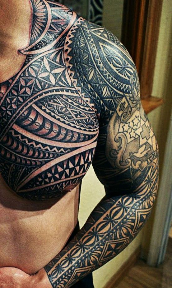 553x922 brilliant polynesian tattoos inkdoneright - Polynesian Tribal Drawings