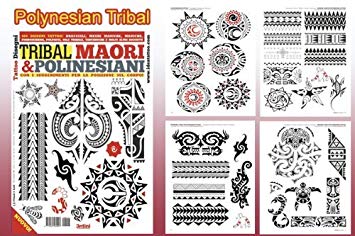 355x236 tribal maori polynesian tattoo flash design book - Polynesian Tribal Drawings