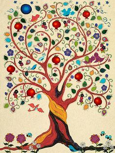 236x312 pomegranate tree armenian ornaments tree of life artwork - Pomegranate Tree Drawing
