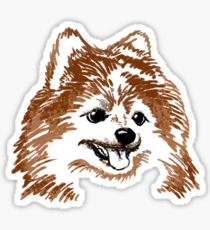 210x230 cool cute fun pup pet dog breed pomeranian drawing stickers - Pomeranian Drawing