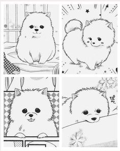 236x298 best pomeranian images drawing s, drawings, pets - Pomeranian Outline Drawing