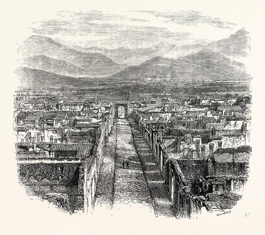 900x796 general view of pompeii drawing - Pompeii Drawings