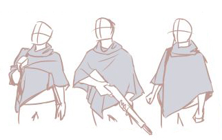 322x203 comic art reference poncho movement - Poncho Drawing