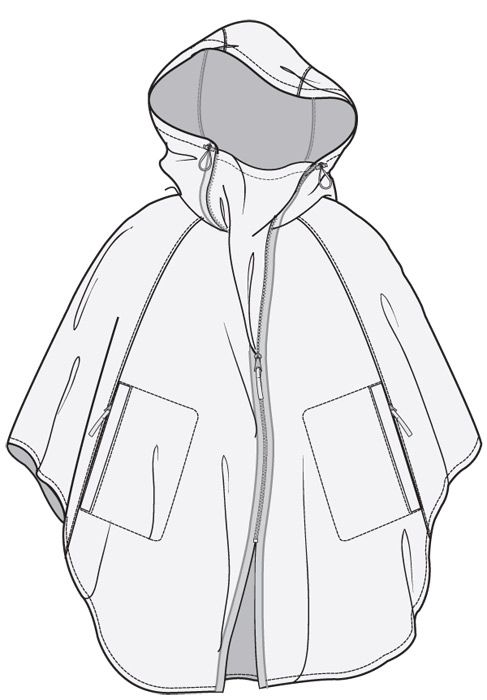 487x700 fashion drawing bomb poncho wtf does divers mean fashion - Poncho Drawing