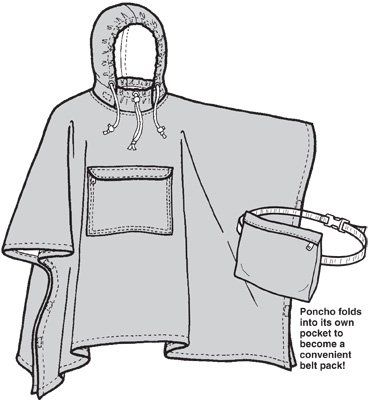 368x400 rain poncho pattern - Poncho Drawing