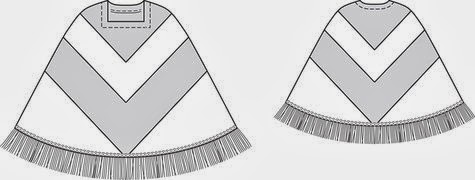 475x180 quirkyprettycute the chevron poncho or burda's return - Poncho Drawing