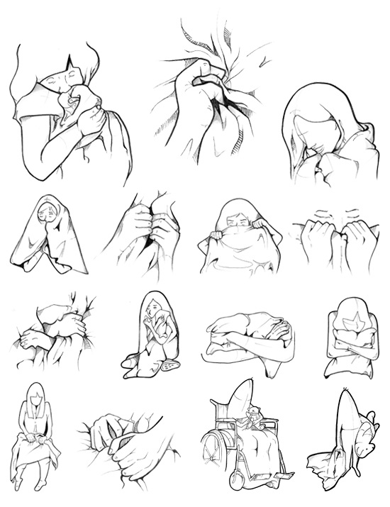 550x715 anxious poncho - Poncho Drawing