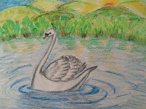 480x360 kids drawing learning how to draw a swan in pond barn ritning - Pond Drawing