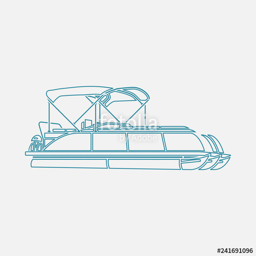 Pontoon Boat Drawing at Explore collection of