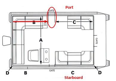 389x271 how to measure for and fit a pontoon boat top - Pontoon Boat Drawing