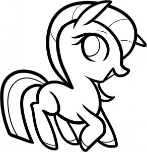 292x302 How To Draw How To Draw A Pony For Kids - Pony Drawing