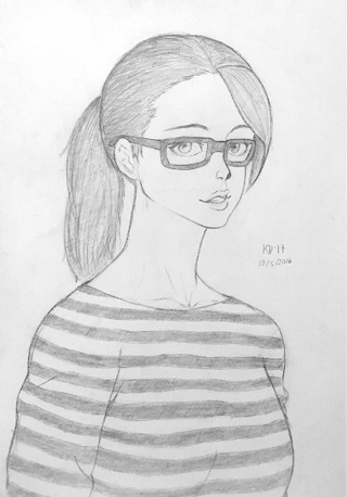 320x458 glasses - Ponytail Drawing