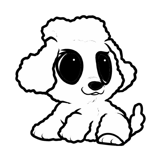 630x630 poodle white cartoon - Poodle Cartoon Drawing