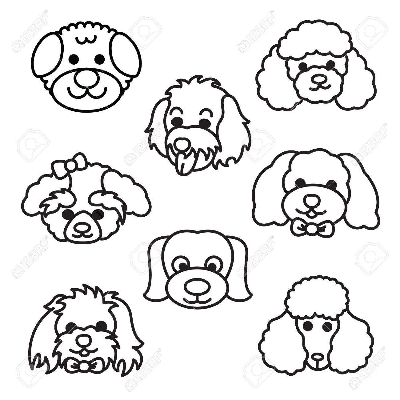 1300x1300 cartoon poodle pictures group with items - Poodle Cartoon Drawing
