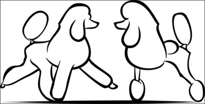 401x205 standard poodles - Poodle Line Drawing