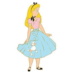 300x300 alice poodle skirt pin from our pins collection disney - Poodle Skirt Drawing
