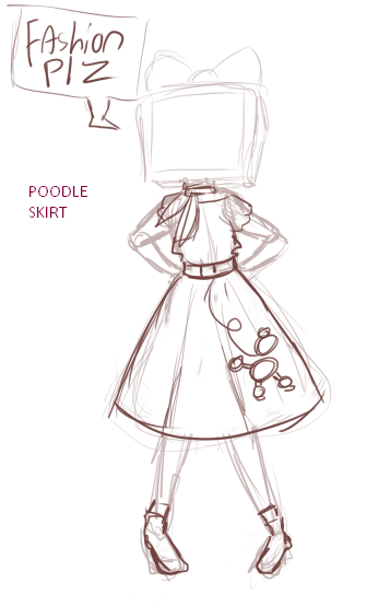 357x554 Draw Whatever - Poodle Skirt Drawing
