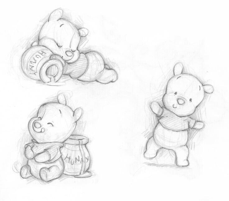 736x646 pooh bear drawing disney! in drawings, disney drawings - Pooh Bear Drawing