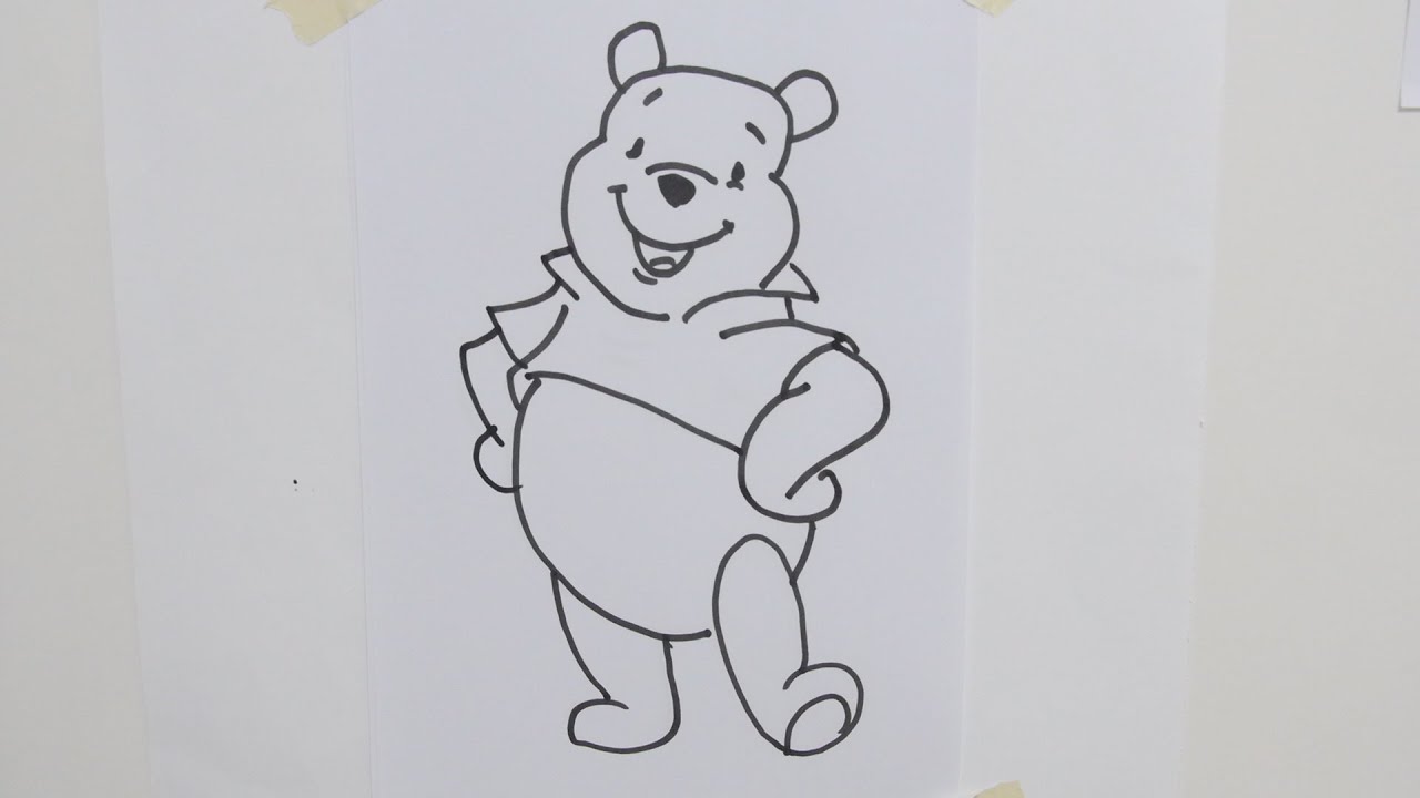 1280x720 how to draw winnie pooh - Pooh Drawing