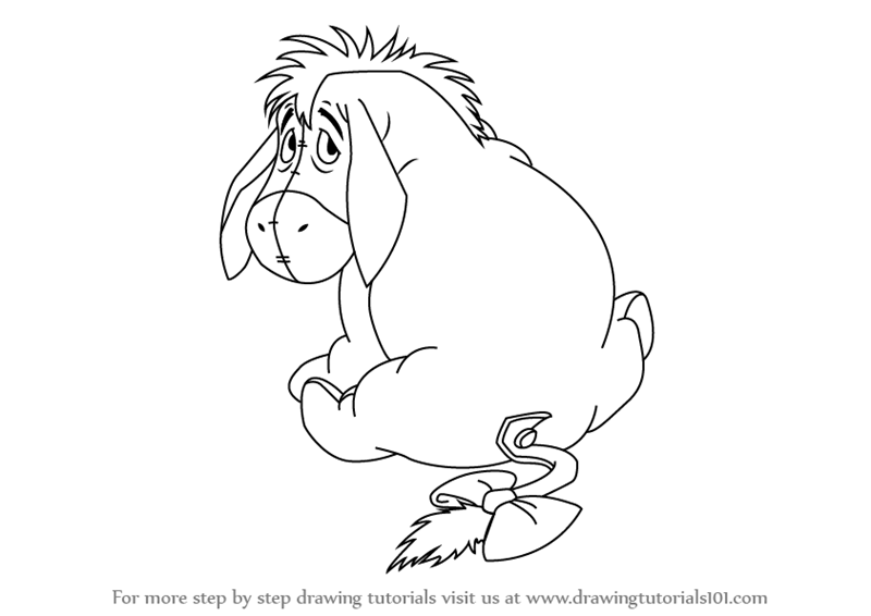 800x566 learn how to draw eeyore from winnie the pooh - Pooh Drawing