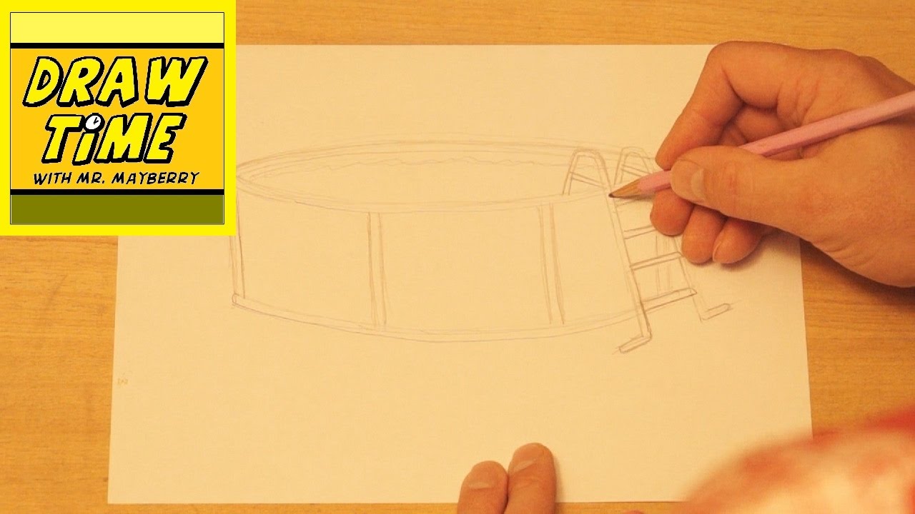 1280x720 How To Draw A Swimming Pool - Pool Drawinging