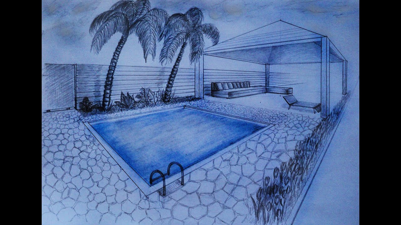 1280x720 How To Draw - Pool Drawinging