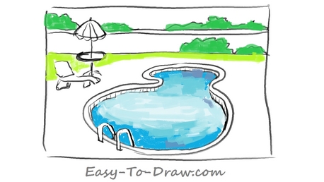 458x258 Swimming Pool Drawing - Pool Drawinging