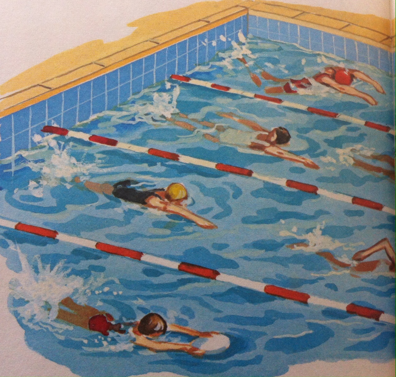 1289x1228 Pool Scene Squad Drawing - Pool Drawinging