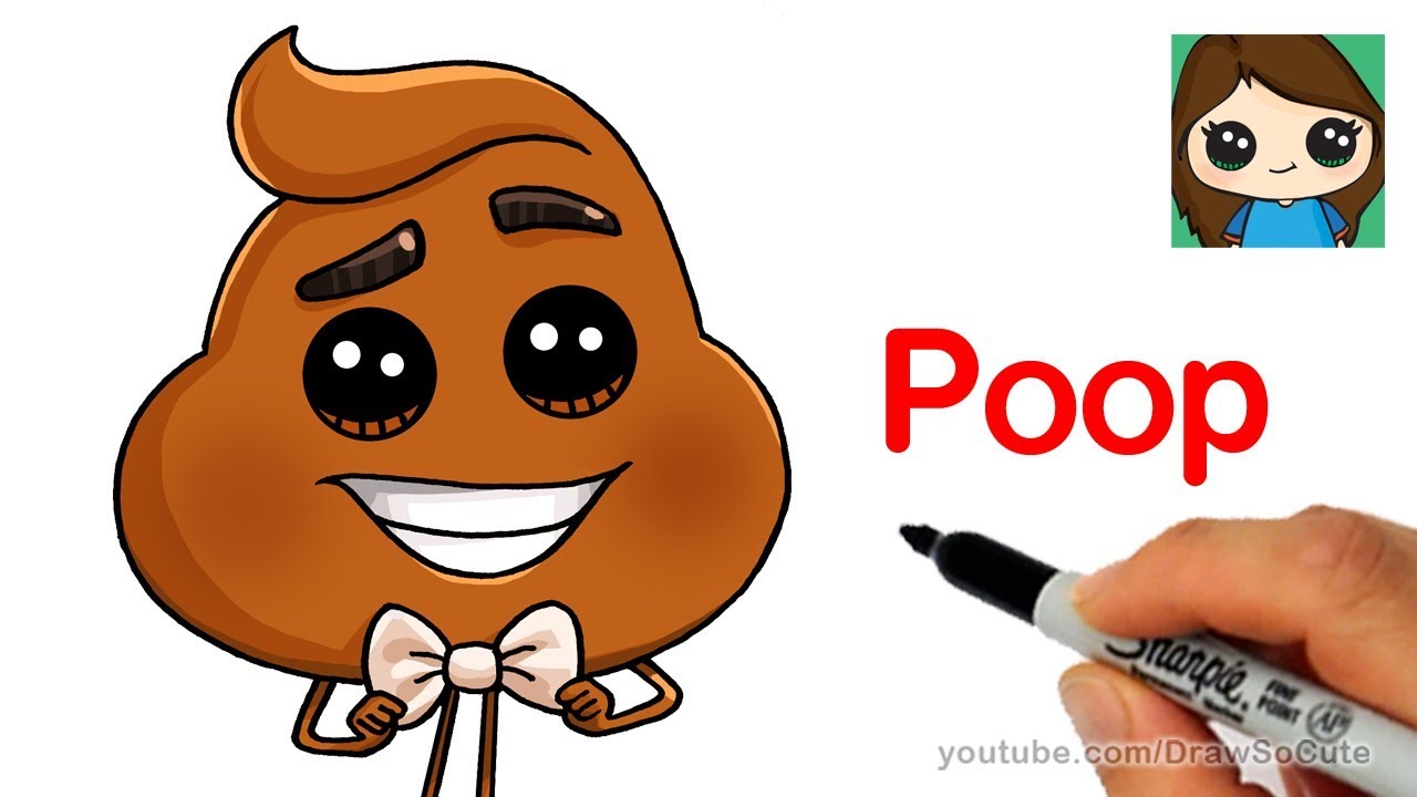 1280x720 how to draw poop from the emoji movie - Poop Drawing