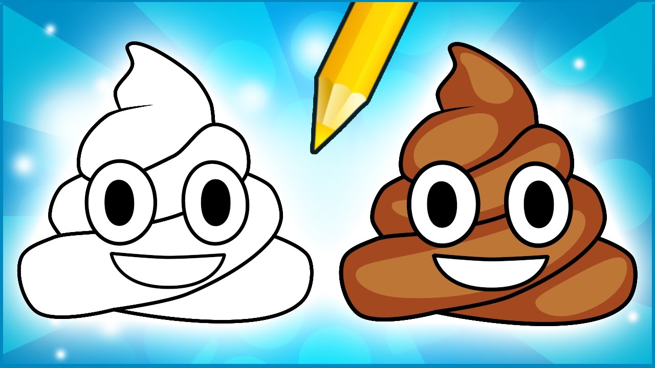 1280x720 how to draw poop emoji - Poop Emoji Drawing