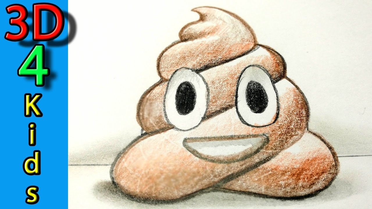 1280x720 easy drawing poop emoji step - Poop Emoji Drawing