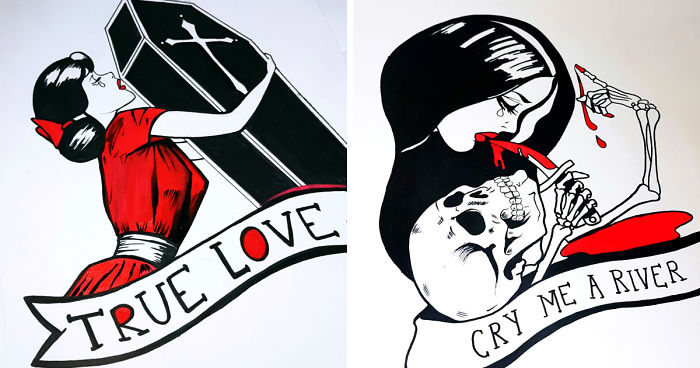 700x368 I Illustrate The Idea Of Embracing Death In Pop Art Drawings - Pop Art Drawings
