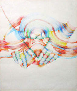 253x300 Marisol Escobar Signed Original Colored Pencil Pop Art - Pop Art Drawings