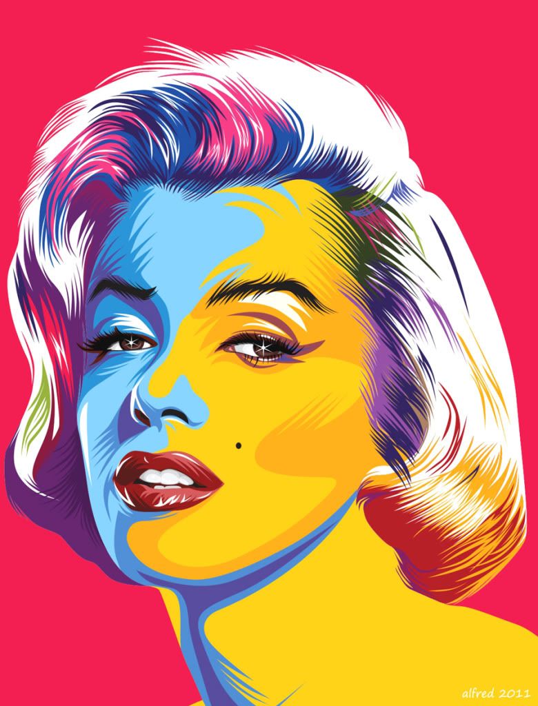 780x1024 Marilyn Monroe - Pop Drawing