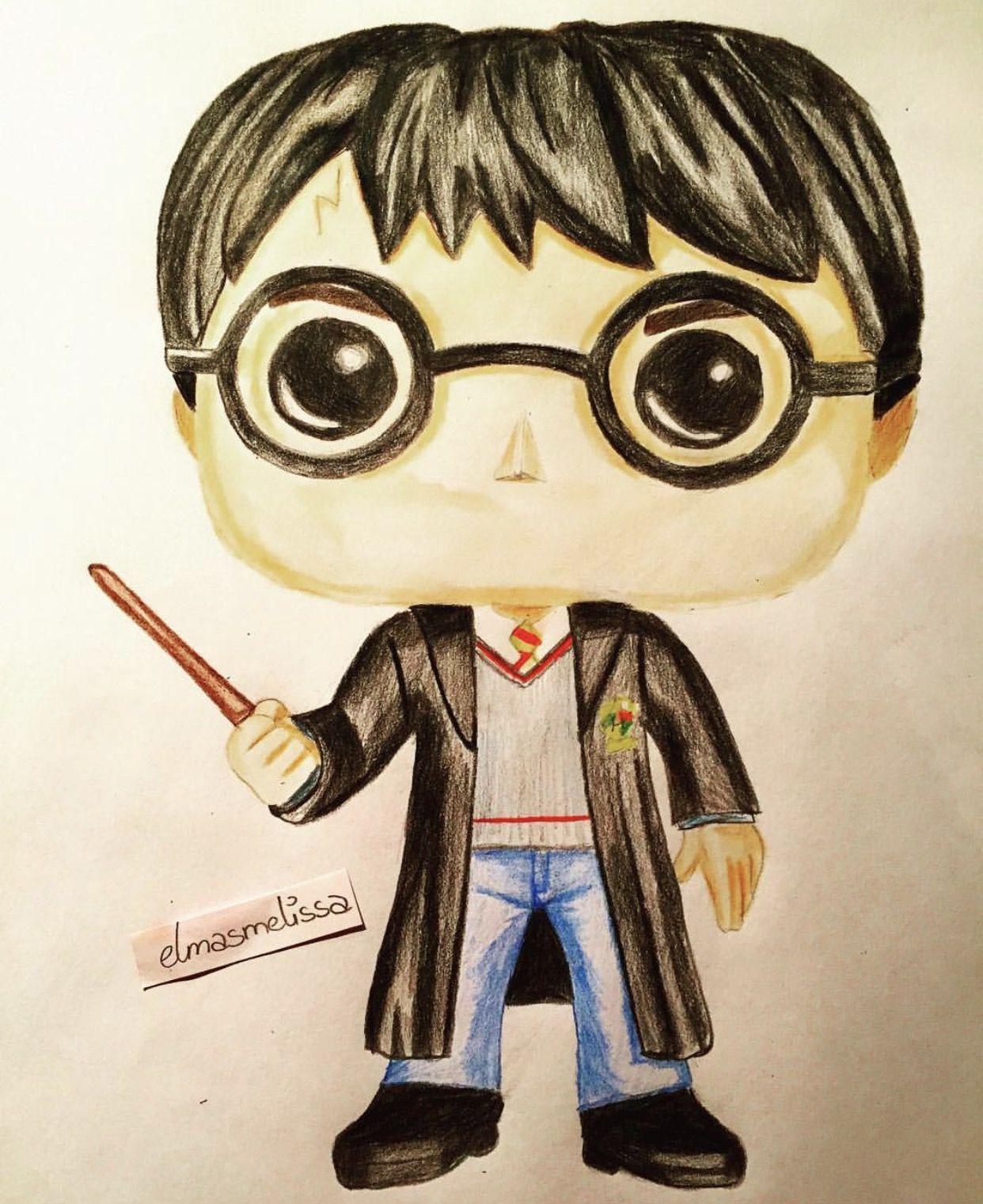 1242x1521 My Drawing Of Harry Potter As Funko Pop - Pop Drawing