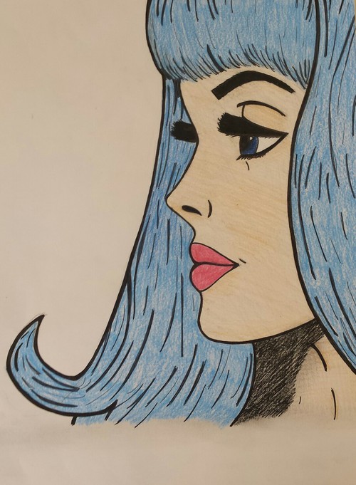 500x681 Pop Art Drawing Uploaded - Pop Drawing