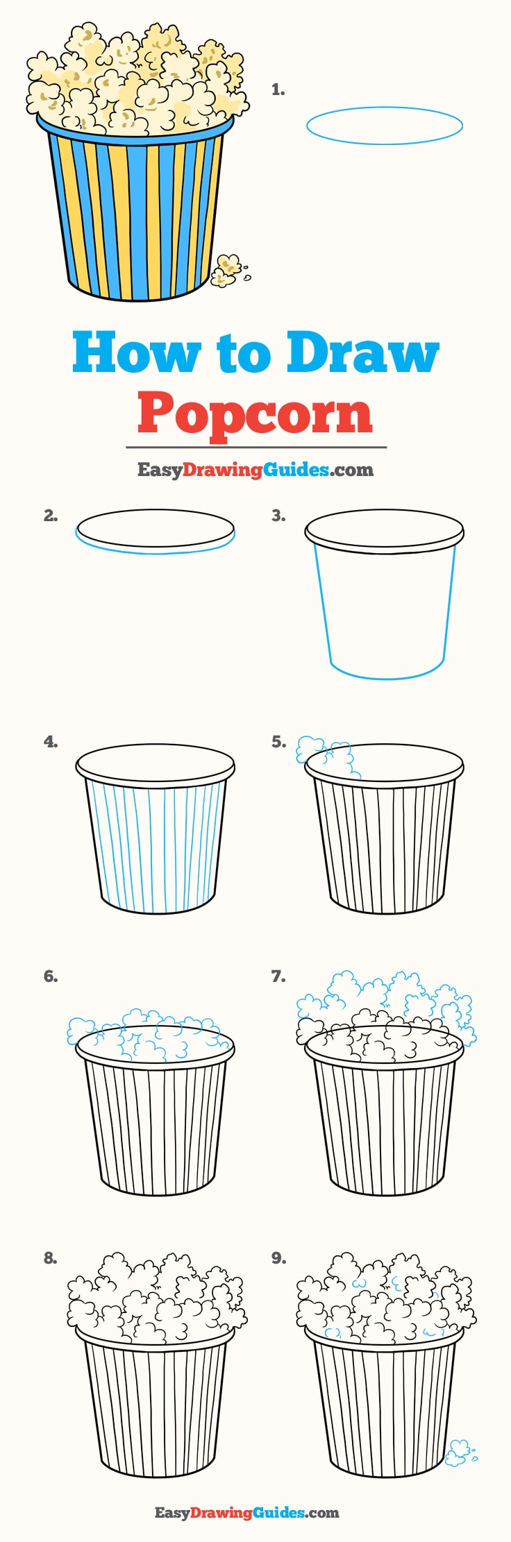 736x2222 how to draw popcorn - Popcorn Drawing