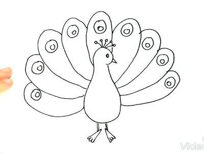 400x300 How To Draw Popcorn How To Draw A Peacock Step - Popcorn Kernel Drawing