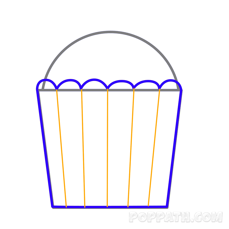 800x800 How To Draw A Cute Kawaii Popcorn Pop Path - Popcorn Line Drawing