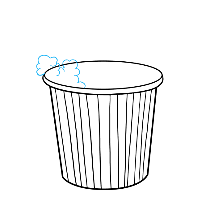 680x678 How To Draw Popcorn - Popcorn Line Drawing