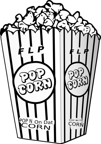 420x598 Popcorn Clip Art Clipart - Popcorn Line Drawing